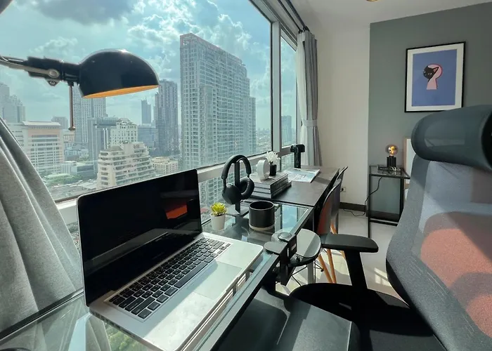 Stylish 2br View - Bts St.louis - Ultra Fast Wifi 度假居 曼谷